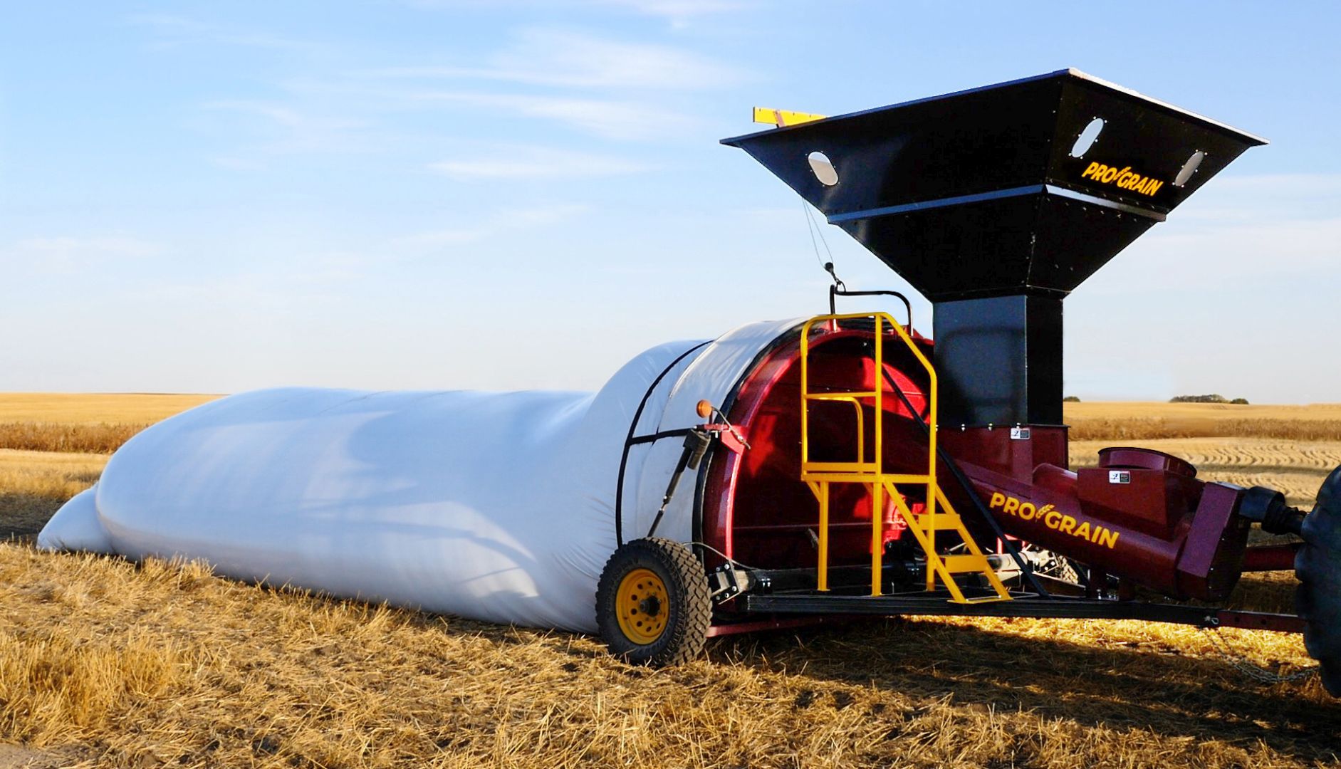 Pro Grain Grain Bagger in the field